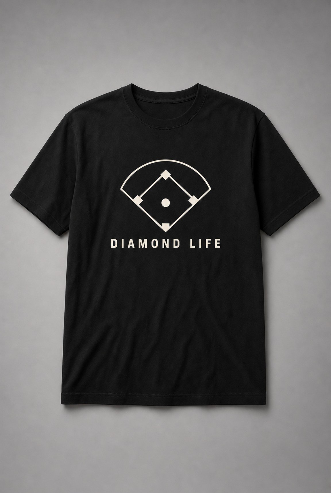 Diamond Life Baseball Field Unisex T-Shirt - Black